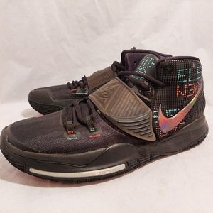 Nike Kyrie 6 Mens Shot Clock Black Basketball Shoes BQ4630-006 Size 12.5